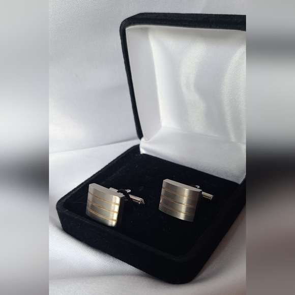 Titanium 925 Cuff Links 👔 - Picture 2 of 4